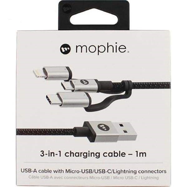 کابل تبدیل USB به USB-C/microUSB/لایتنینگ موفی طول 1 متر